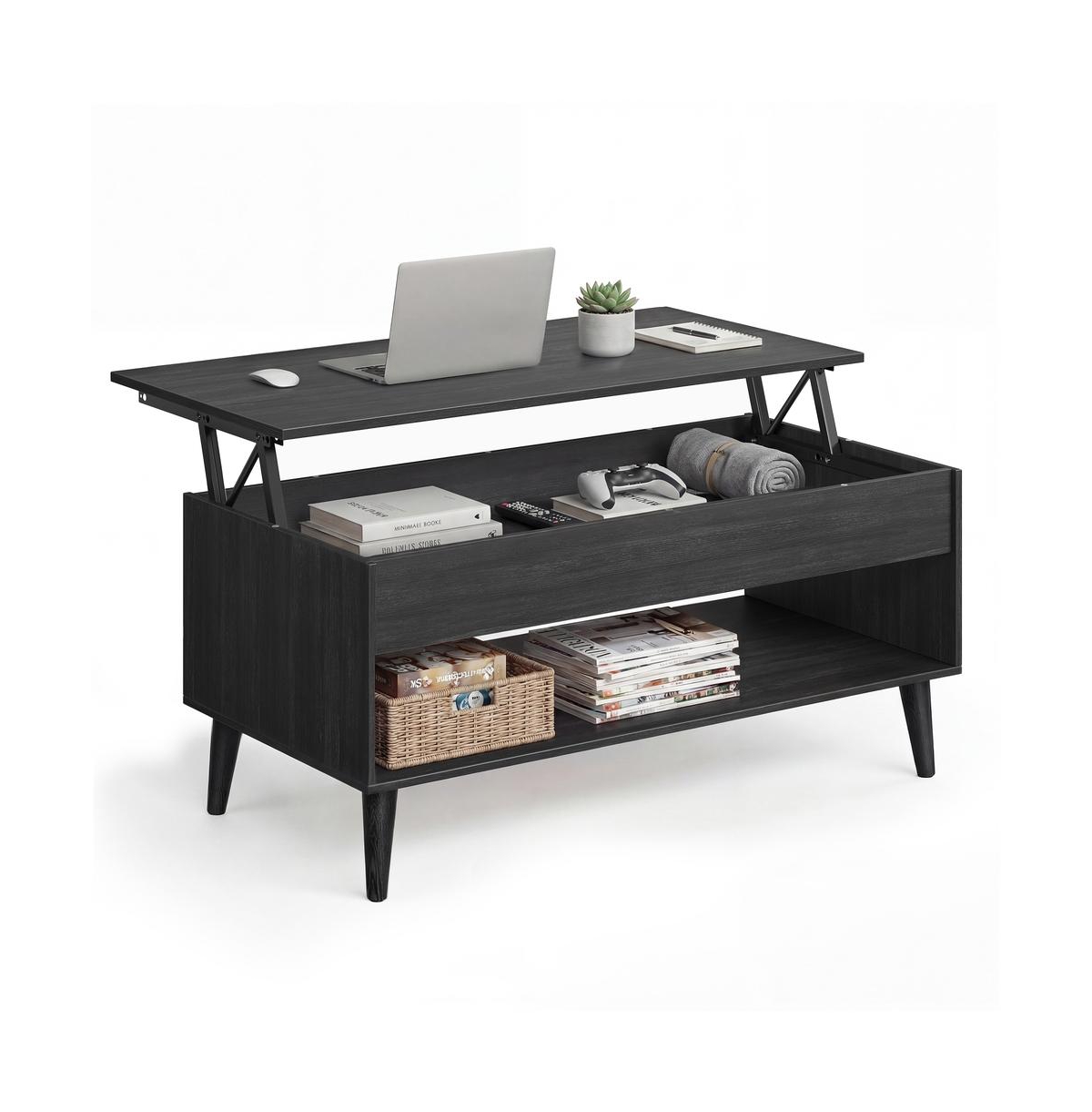 Slickblue Storage Coffee Table with Lift Top and Hidden Compartment for Living Room