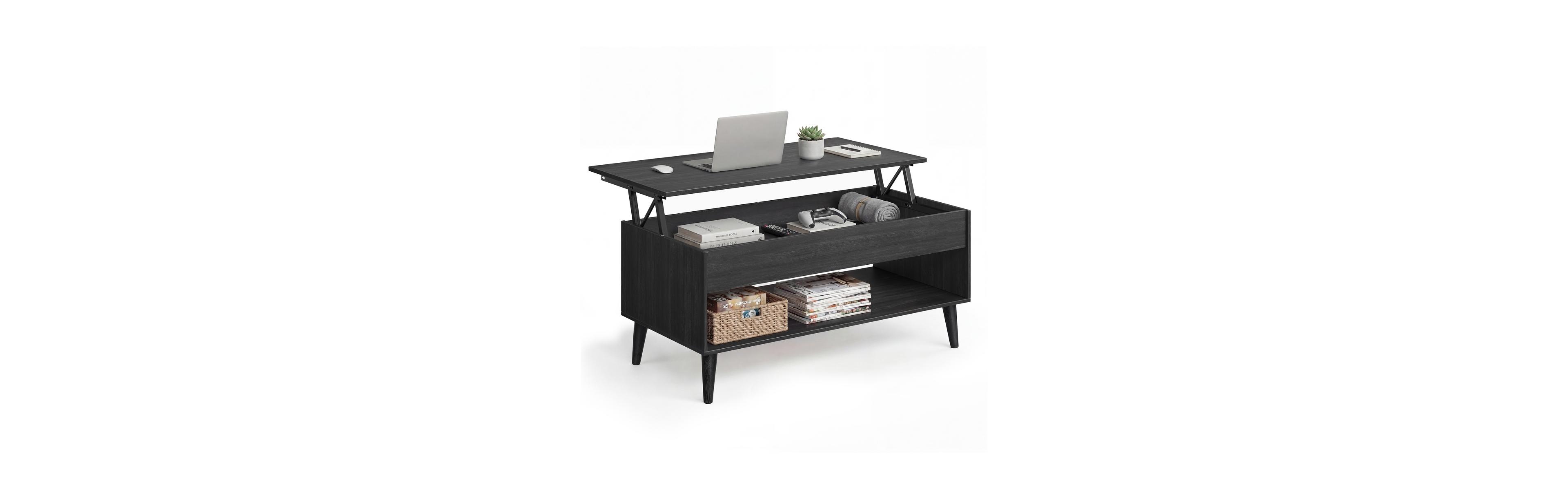Slickblue Storage Coffee Table with Lift Top and Hidden Compartment for Living Room