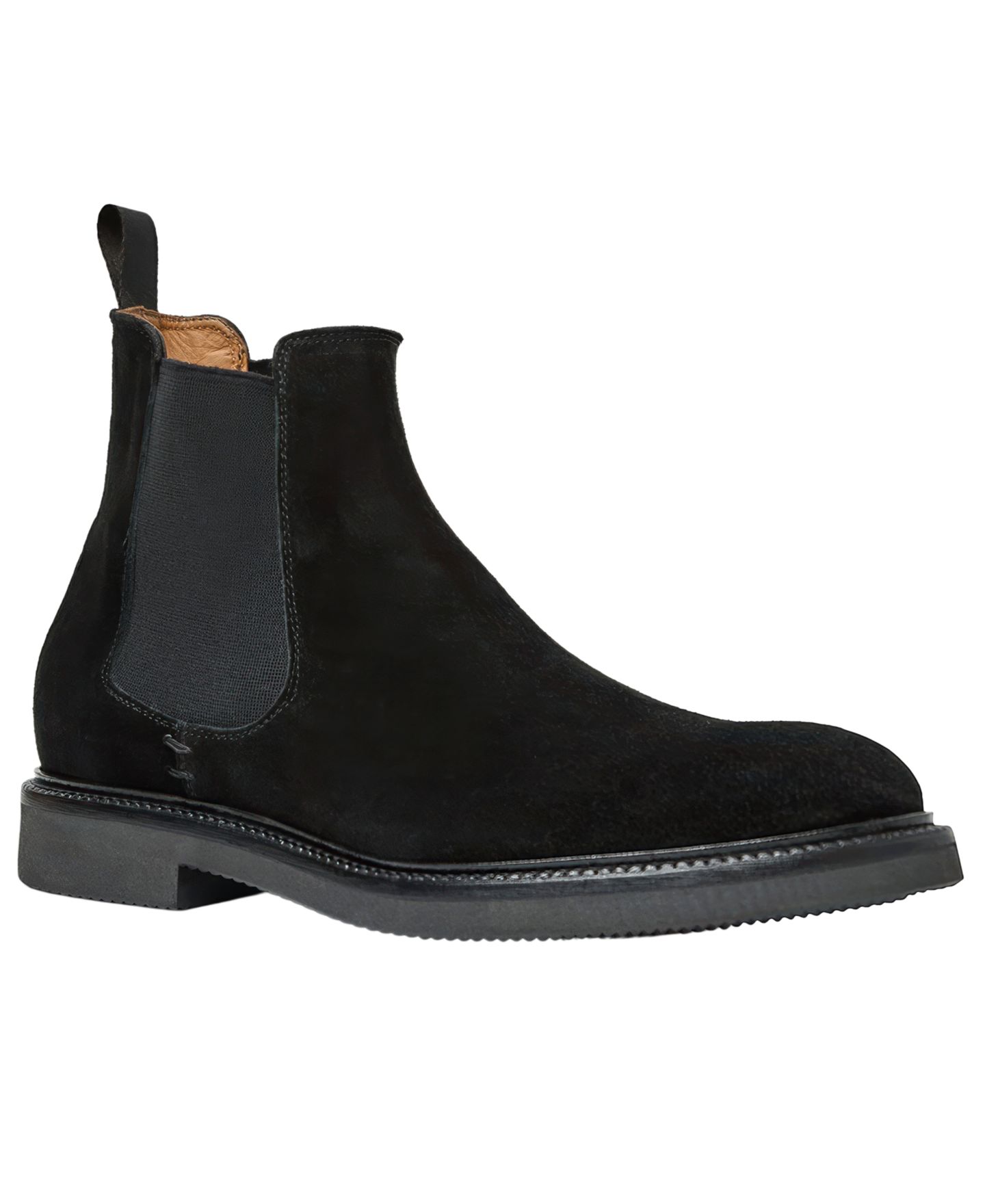 Мужские ботинки Aquatalia Prospero Round-Toe, цвет: Чёрный замшевый — фото 1