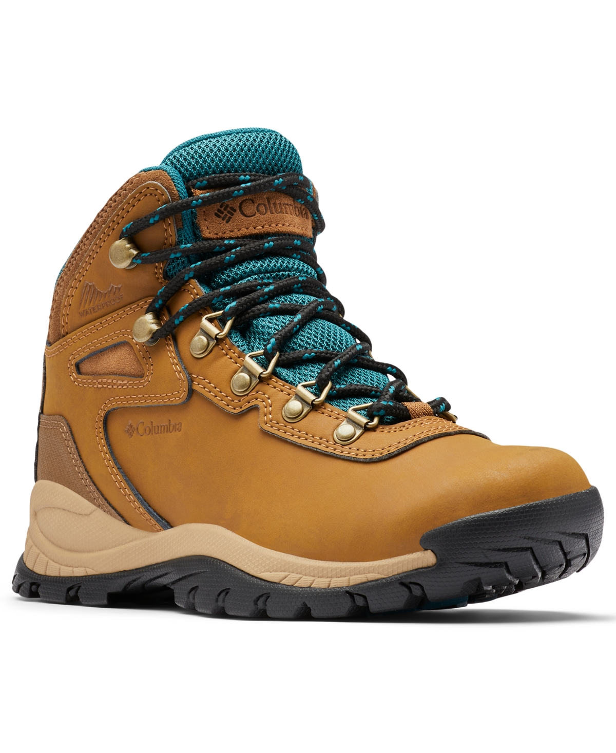 Columbia Women's Waterproof Hiking Leather Newton Ridge Plus Booties - Elk/River Blue