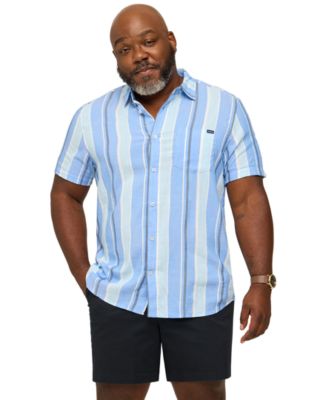 Men's Big & Tall The Barnwood Short-Sleeve Striped Classic-Fit Shirt