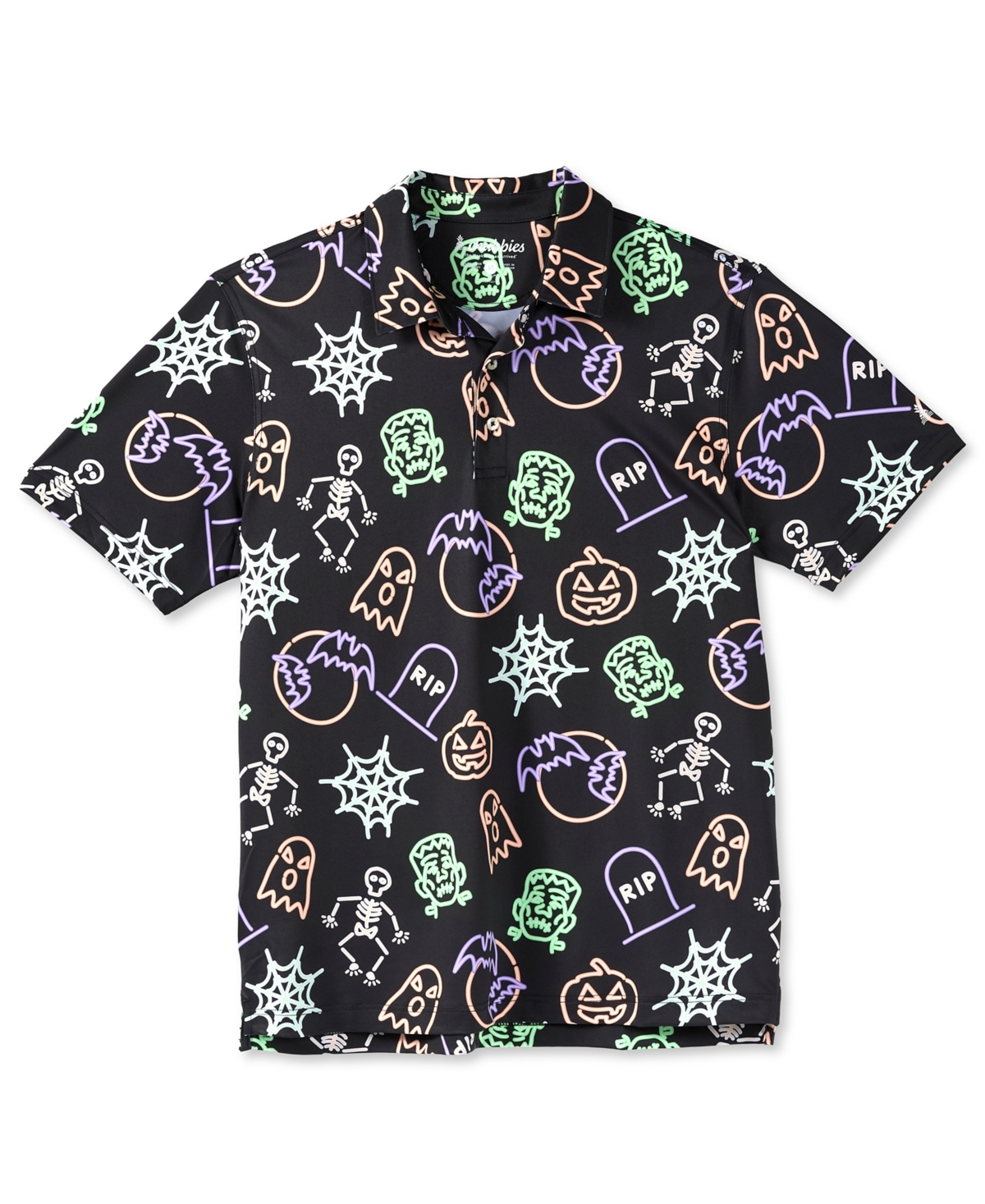 Chubbies Men's Fright Night Performance Short-Sleeve Polo - Black
