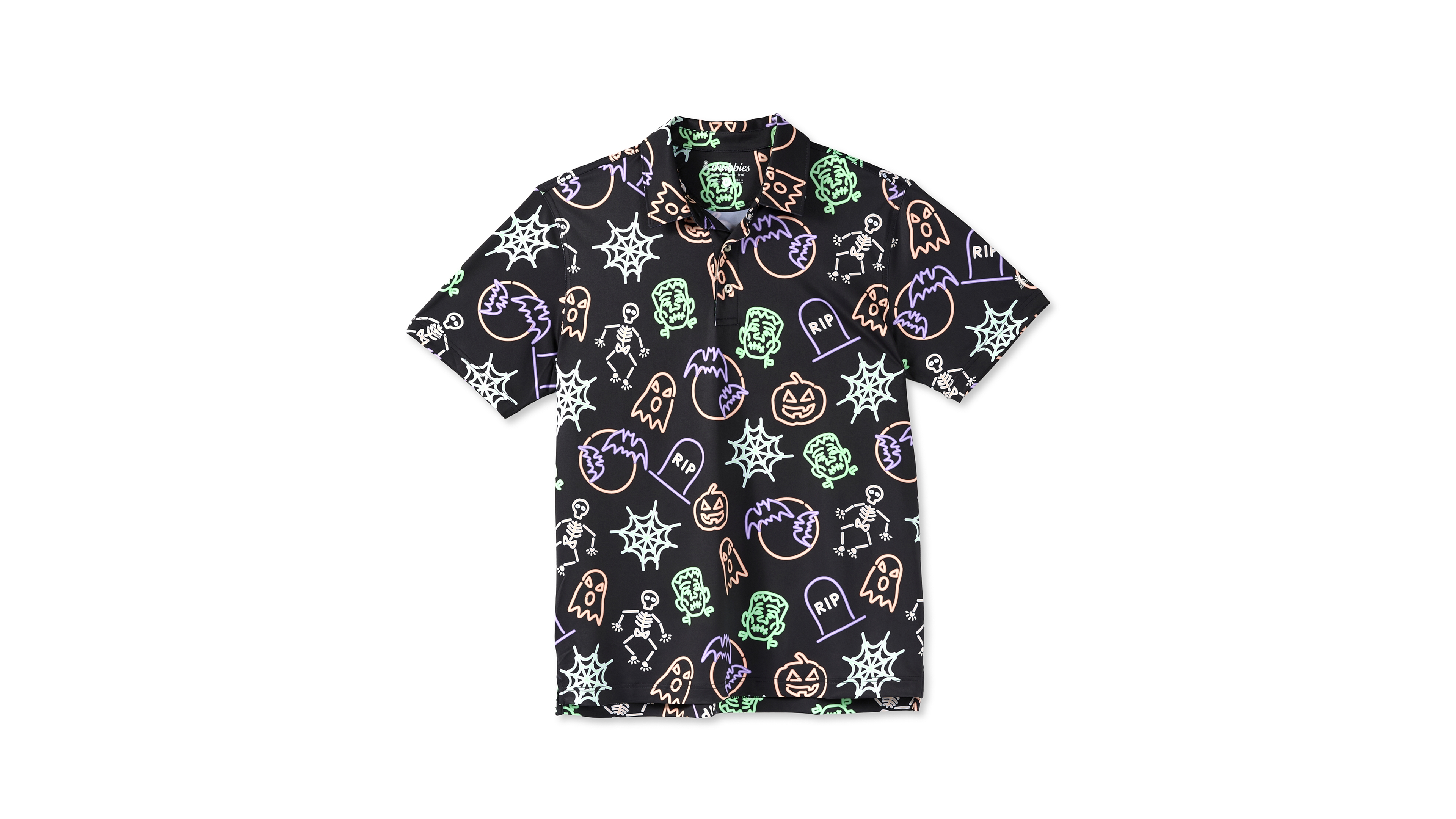 Chubbies Men's Fright Night Performance Short-Sleeve Polo - Black