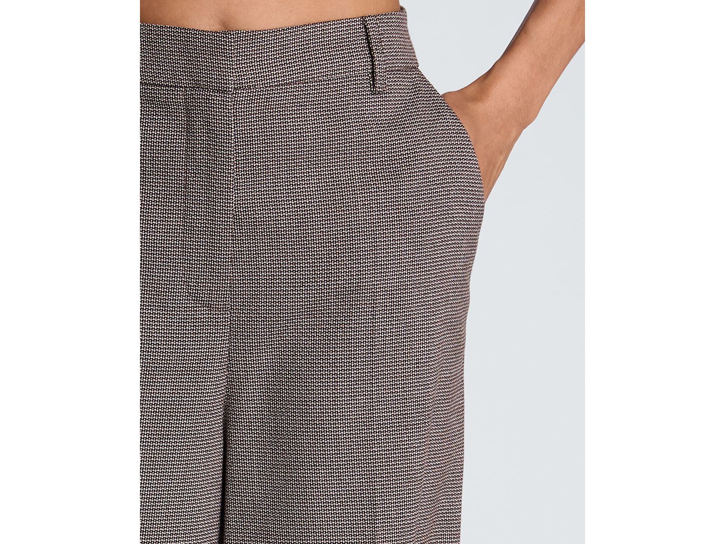 Женские брюки Kenneth Cole High-Waisted Wide-Leg Slash-Pocket, цвет: Чёрный разноцветный — фото 5