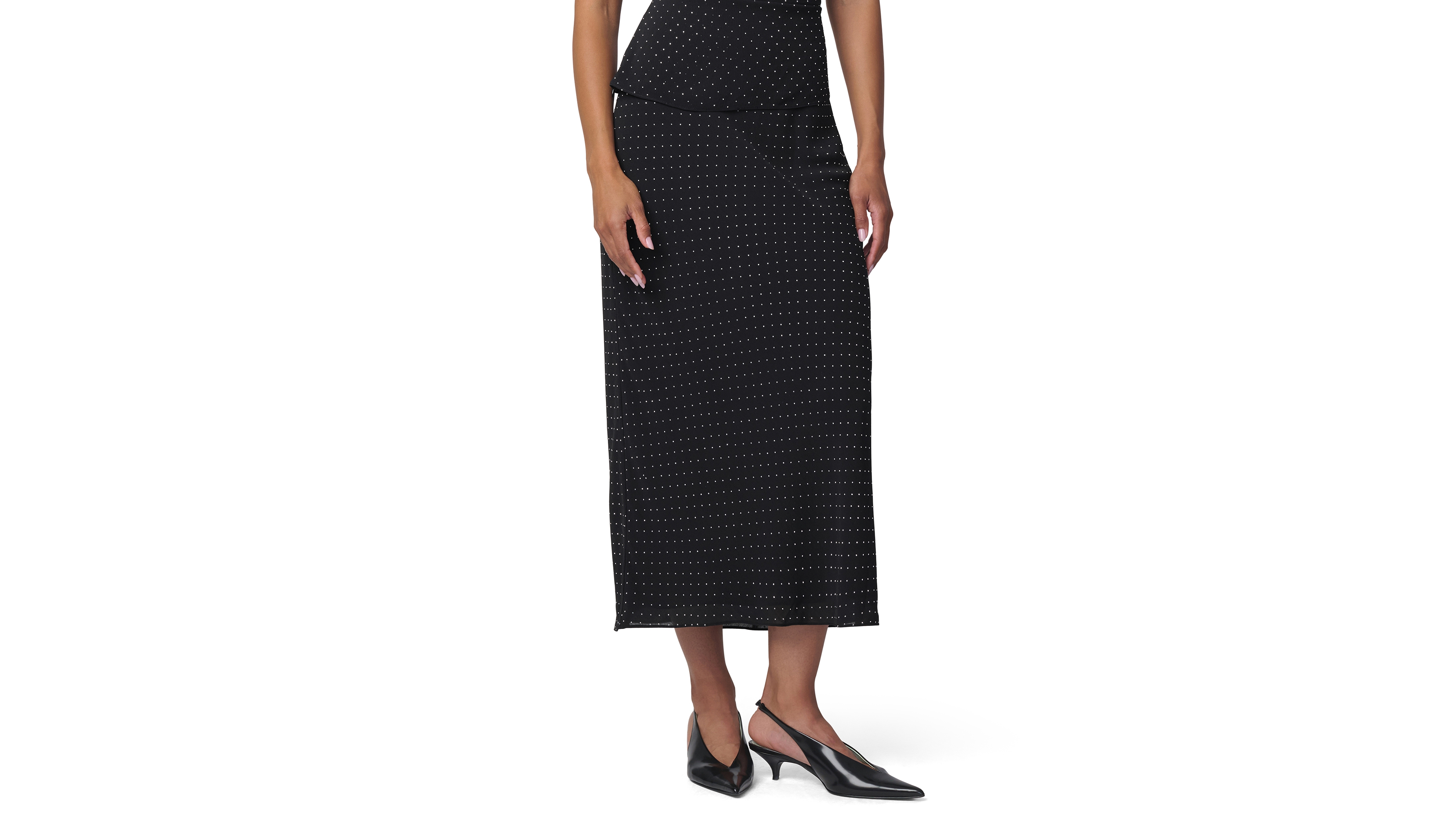 Joe's Jeans Women's Isla Polka-Dot A-Line Midi Skirt