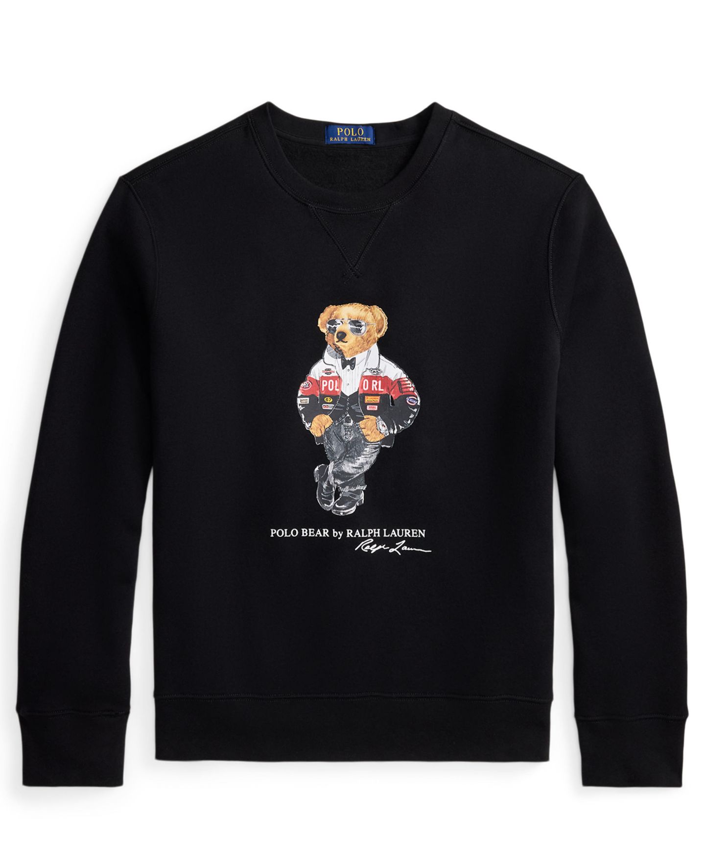 Мужская толстовка Polo Ralph Lauren Polo Bear Crewneck Graphic, цвет: Чёрный — фото 5