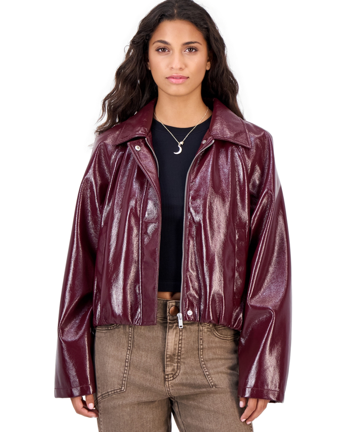 Madden Girl Juniors' Faux-Leather Jacket
