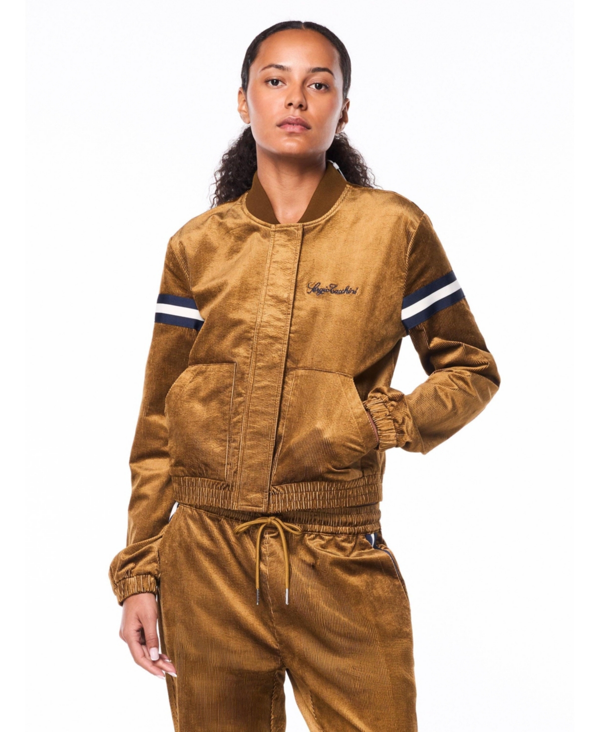 Sergio Tacchini Women's Cordurato Corduroy Full-Zip Track Jacket