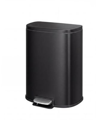 D-shape 7.9 gal Stainless Steel Step Trash Can for Kitchen