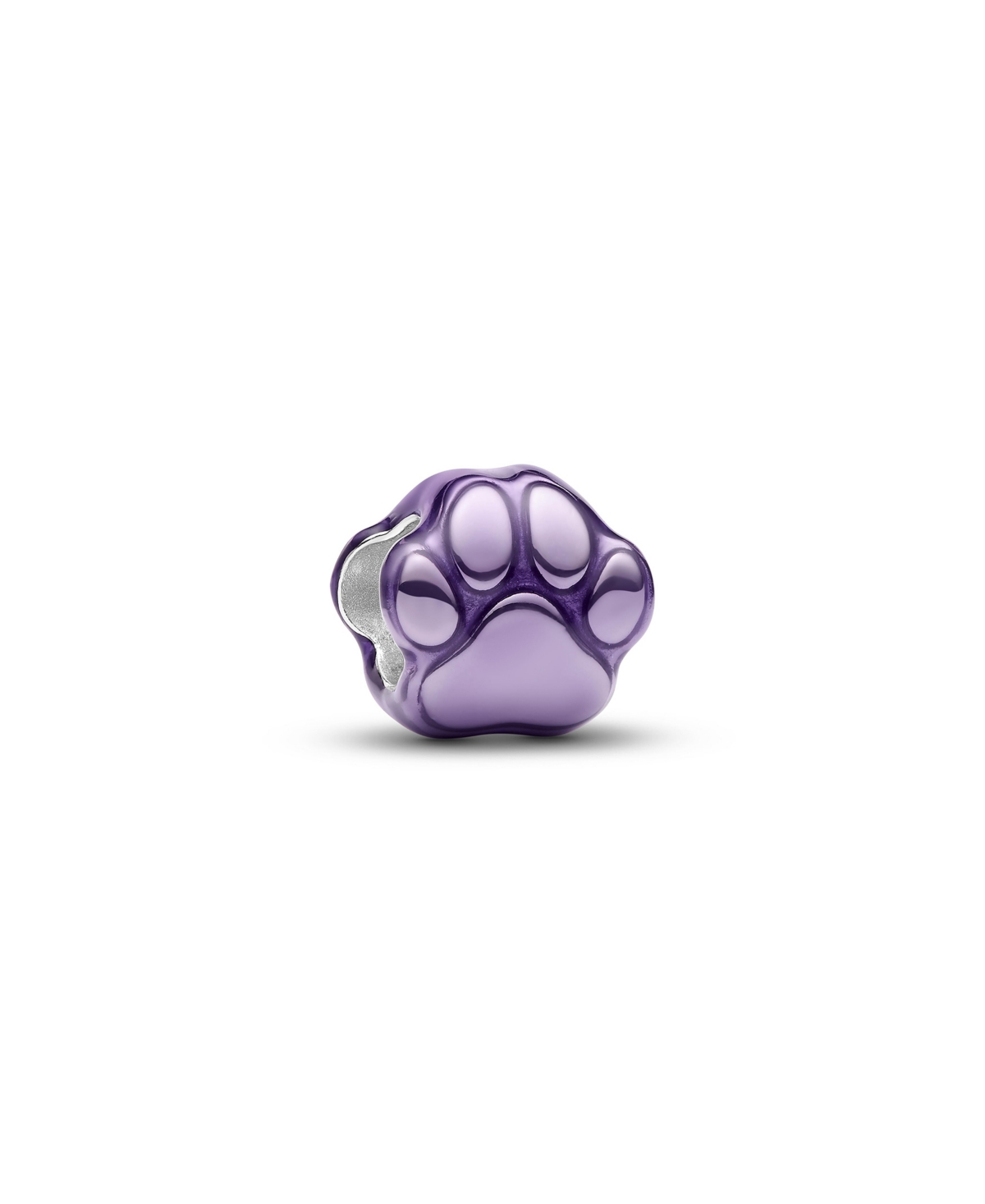 Pandora Sterling Silver Paw Mini Charm - Purple