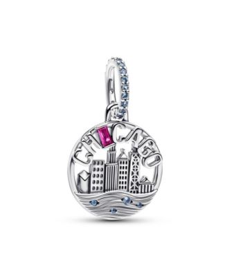 Sterling Silver Chicago Skyline Dangle Charm