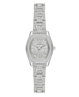 Women's Quartz Analog Silver-Tone Stainless Steel Bracelet Watch 25mm