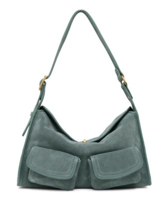 Grayson Cargo Turn-Lock Genuine Leather Shoulder Bag