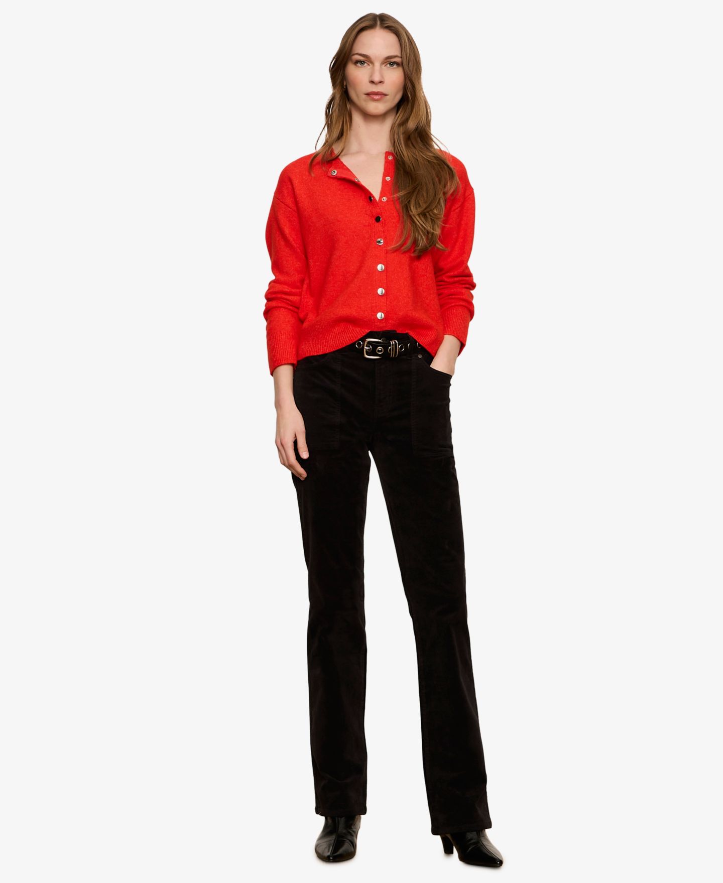 Женские брюки Sanctuary Petite Play Date High-Waisted Velvet Bootcut, цвет: Чёрный — фото 2