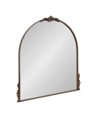 Myrcelle Arch Mirror with vintage frame detailing, easy hanging design, perfect for bathrooms, sinks, or living room mantels