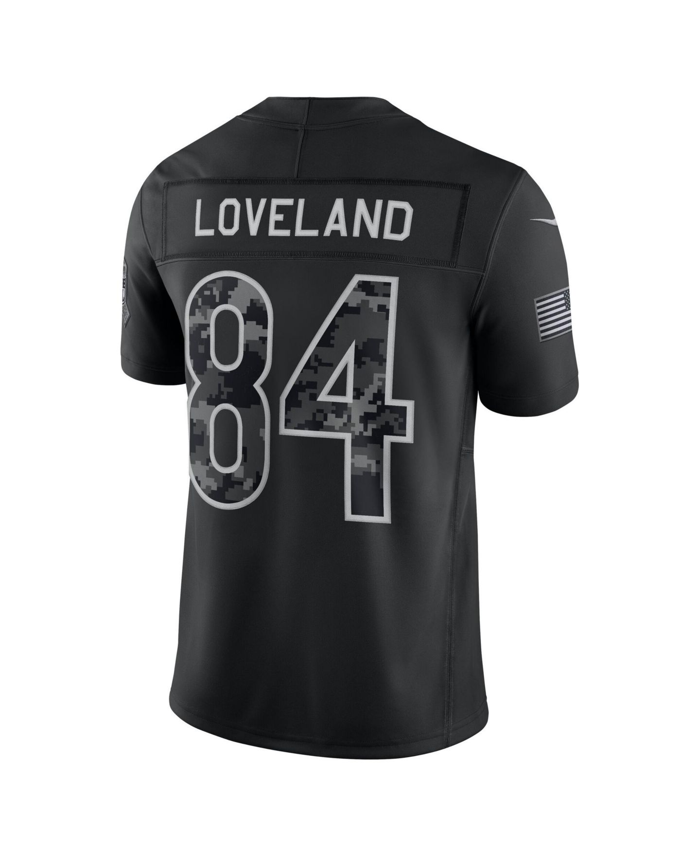 Мужской топ Nike Colston Loveland Black Chicago Bears 2026 Salute to Service Limited Jersey — фото 3