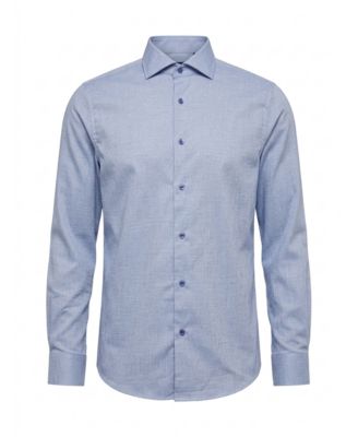Men's Slim Fit Cotton Button-Down Dress Shirt