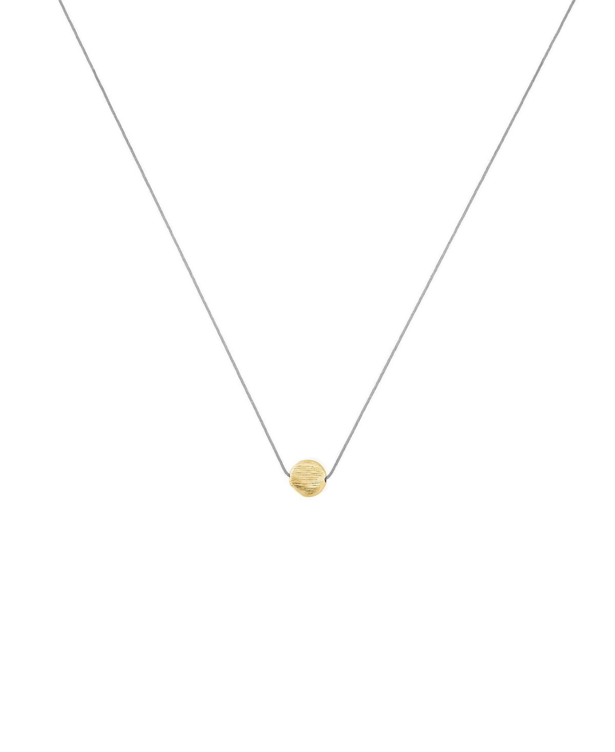 Josh & Chloe Lana Circular Pendant String Necklace 14k Gold Plated Minimalist Piece - Blue