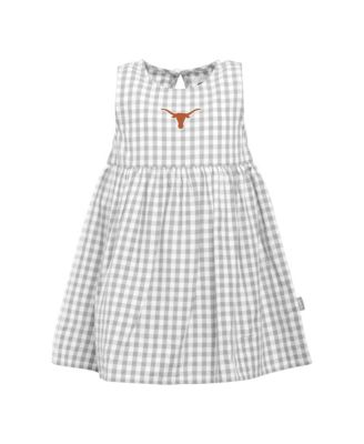 Baby Girls  Gray Texas Longhorns Loren Gingham Dress