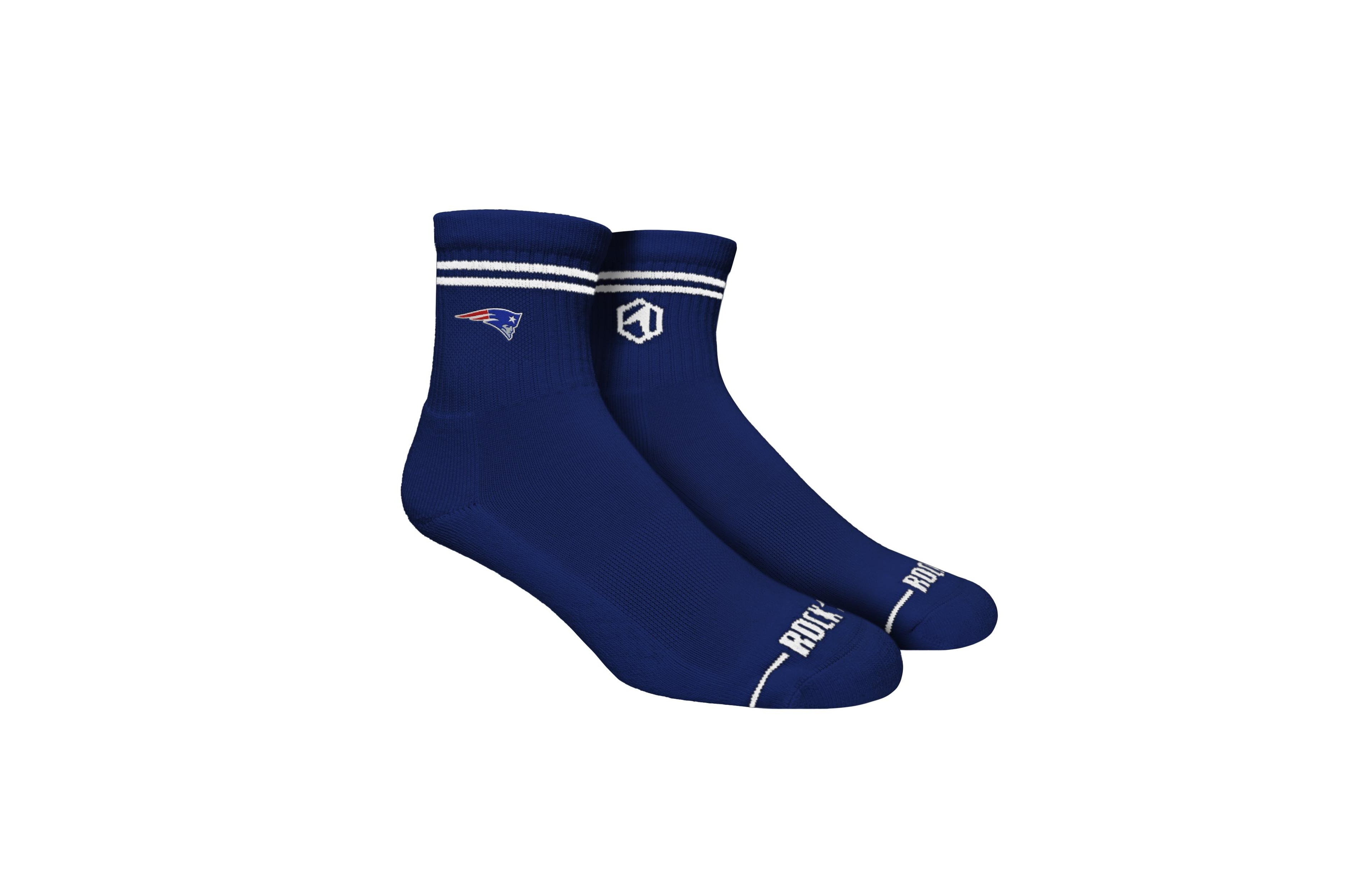 Rock Em Socks Men's and Women's New England Patriots Stripe Quarter