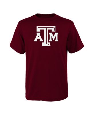 Big Boys and Girls Maroon Texas A&M Aggies Primary Logo T-Shirt