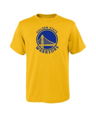 Big Boys and Girls Yellow Golden State Warriors Primary Logo T-Shirt