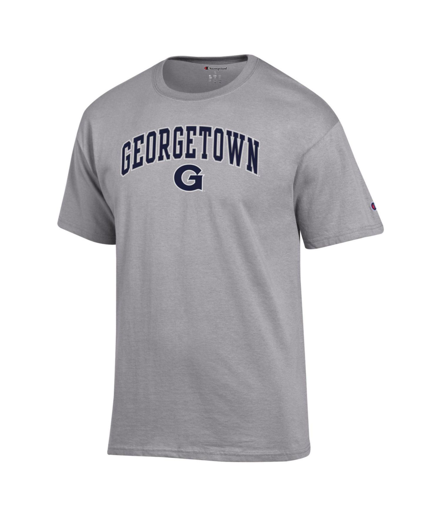 Мужская футболка Champion Heather Gray Georgetown Hoyas Arch Over Logo — фото 2