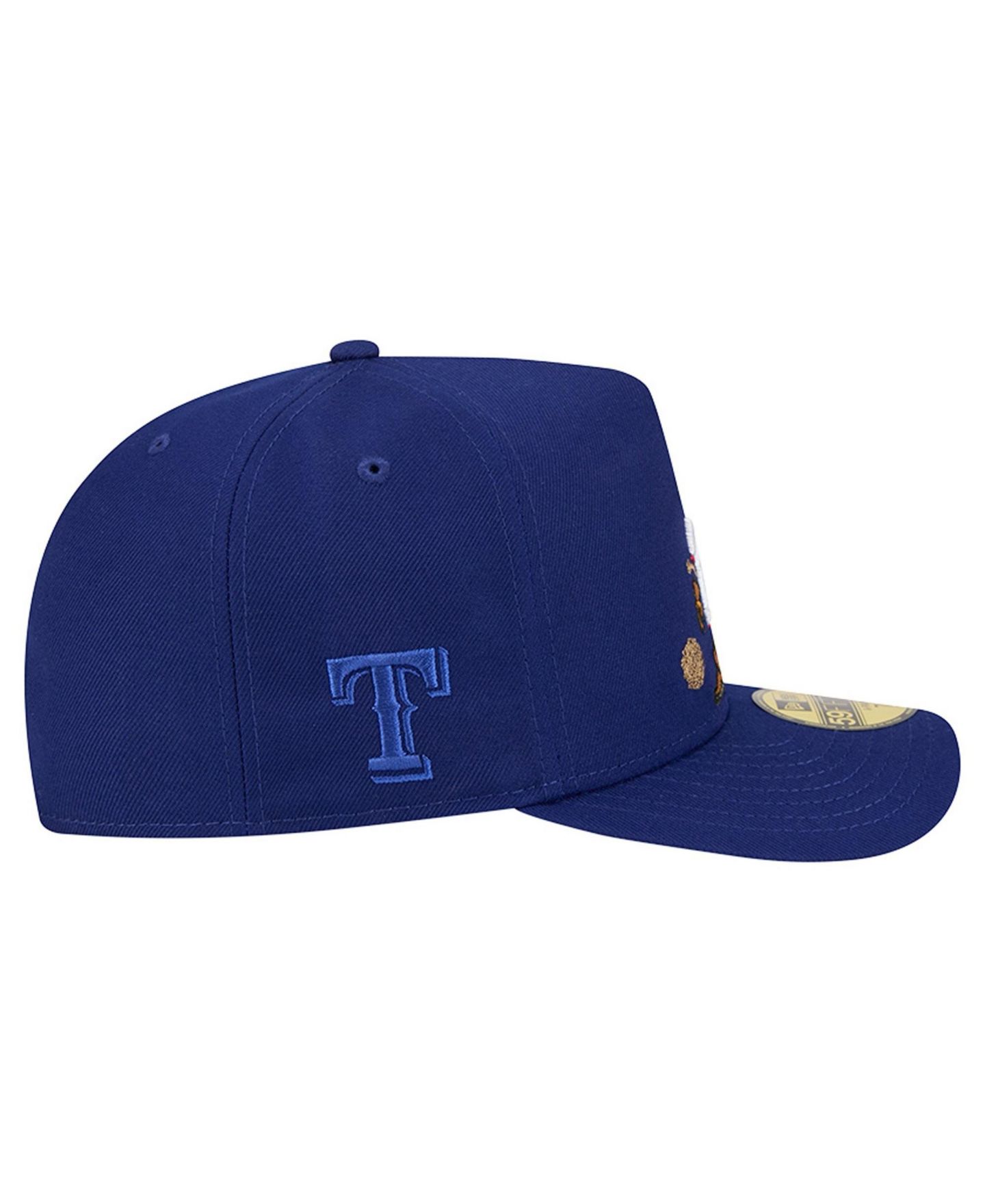 Мужская кепка New Era Dark Blue Texas Rangers Cartoon A-Frame 59FIFTY Fitted Hat — фото 6