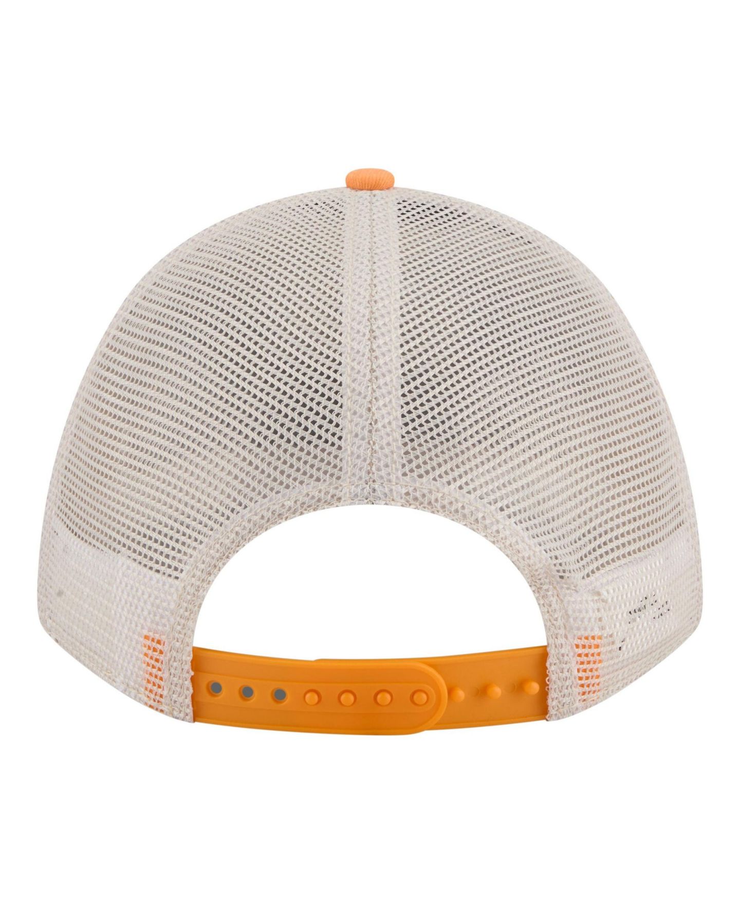 Мужская кепка New Era Stone/Tennessee Orange Tennessee Volunteers Frayed Patch 9FORTY M-Crown A-Frame Trucker Adjustable Hat — фото 4