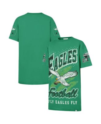 Women's '47  Kelly Green Philadelphia Eagles Oversized Gemstone Swash T-Shirt Dress