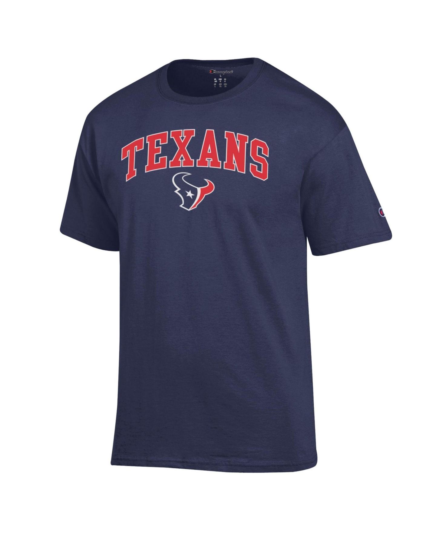 Мужская футболка Champion Navy Houston Texans Arch Over Logo — фото 2