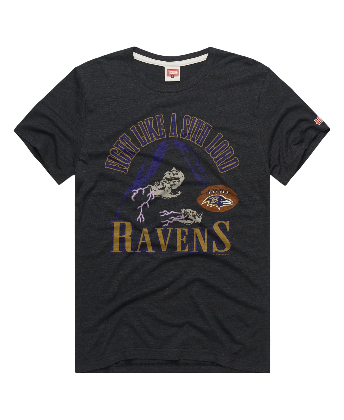 Homage Men's and Women's Baltimore Ravens Star Wars x Nfl Tri-Blend Screen Print T-Shirt