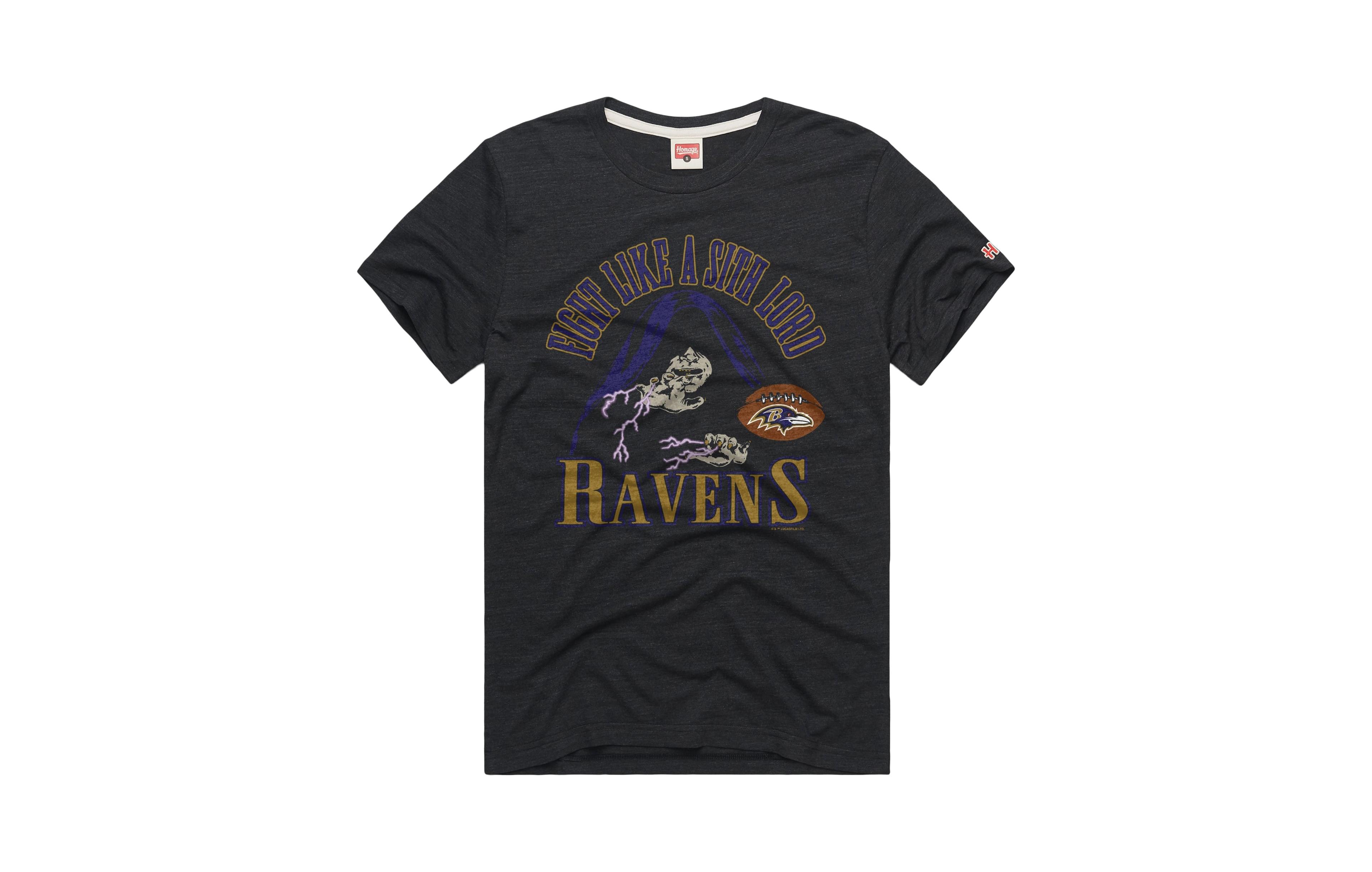 Homage Men's and Women's Baltimore Ravens Star Wars x Nfl Tri-Blend Screen Print T-Shirt