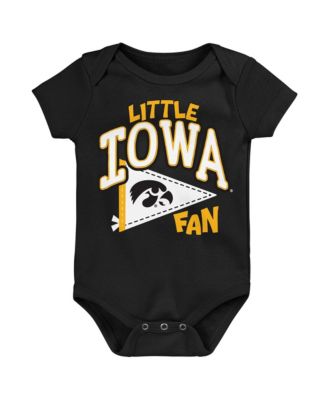 Baby Boys and Girls Black Iowa Hawkeyes Little Banner Bodysuit