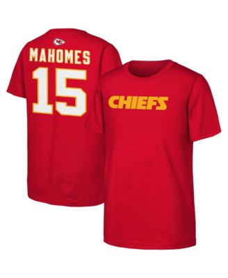 Big Boys and Girls Patrick Mahomes Red Kansas City Chiefs Name & Number T-Shirt