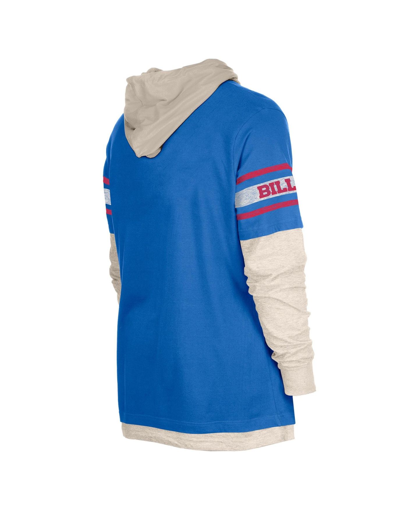 Мужская футболка New Era Royal Buffalo Bills Twofer Layered Long Sleeve Hooded — фото 3