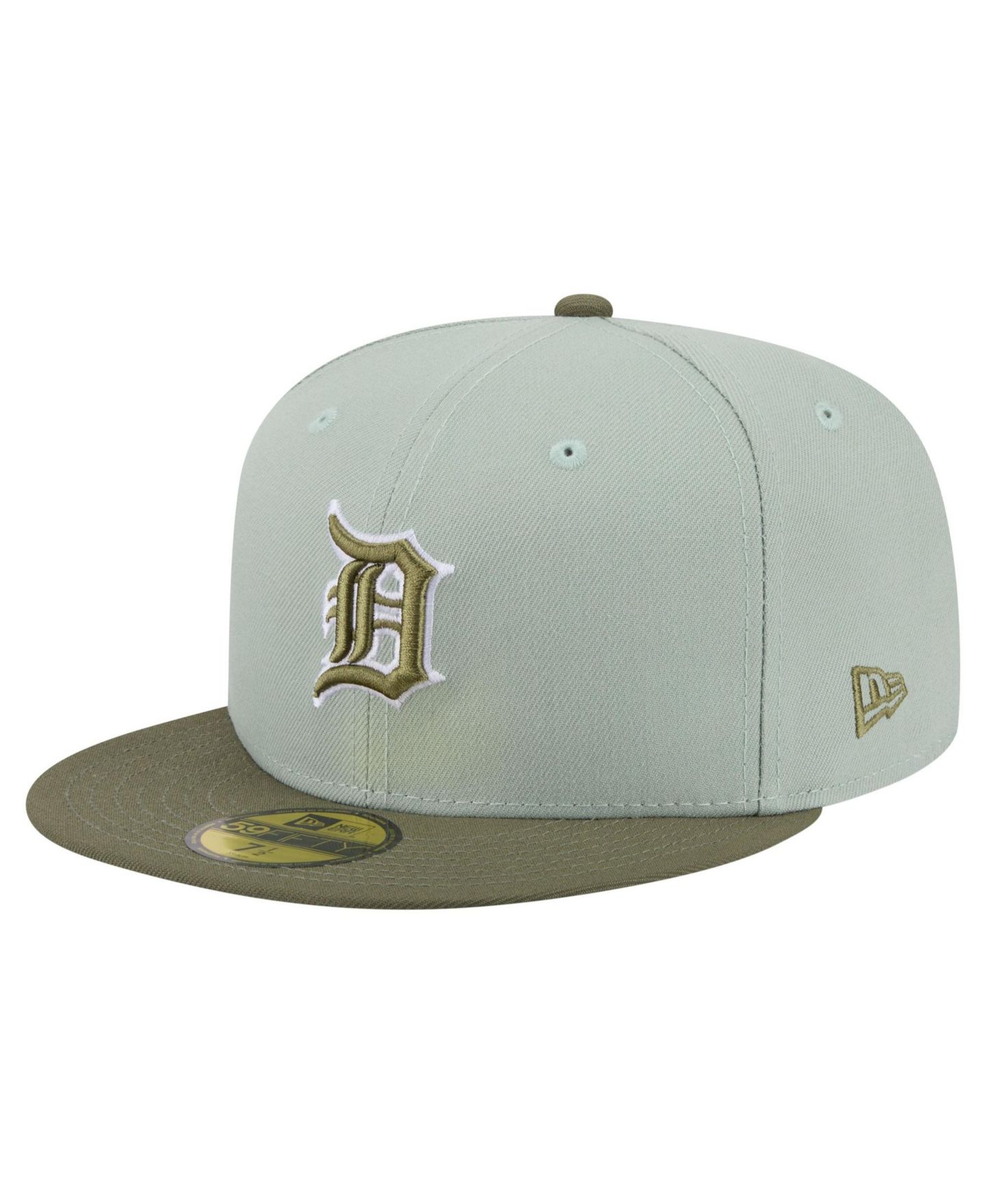 Мужские головные уборы New Era Green/Olive Detroit Tigers Color Pack 59FIFTY Fitted Hat — фото 1