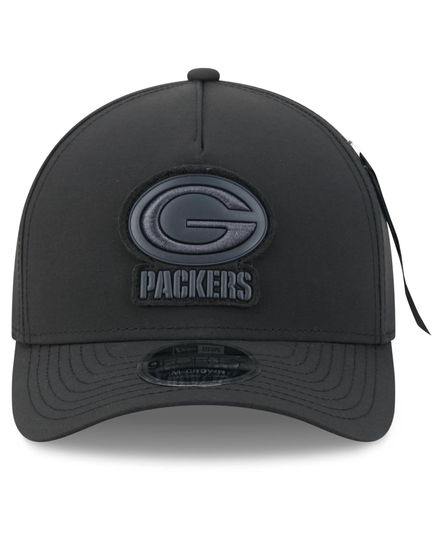 Мужская кепка New Era X Alpha Industries Black Green Bay Packers A-Frame 9FORTY Adjustable Hat — фото 2