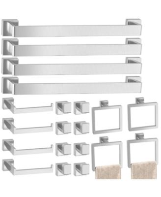 20 Pieces 24" Bathroom Hardware Accessories Set Towel Bar