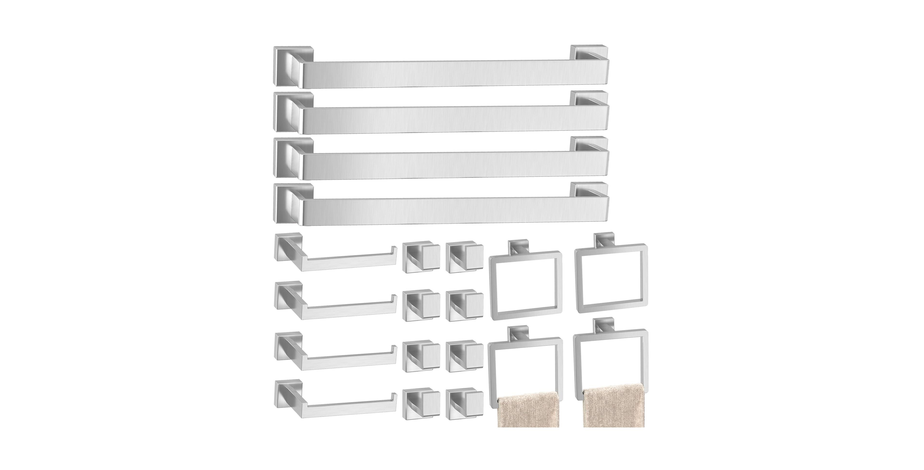 Cyqbd 20 Pieces 24" Bathroom Hardware Accessories Set Towel Bar