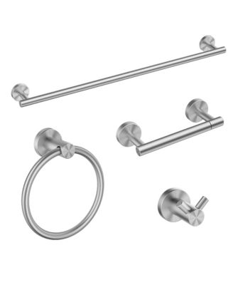 4 Piece 24" Bathroom Hardware Set Towel Bar
