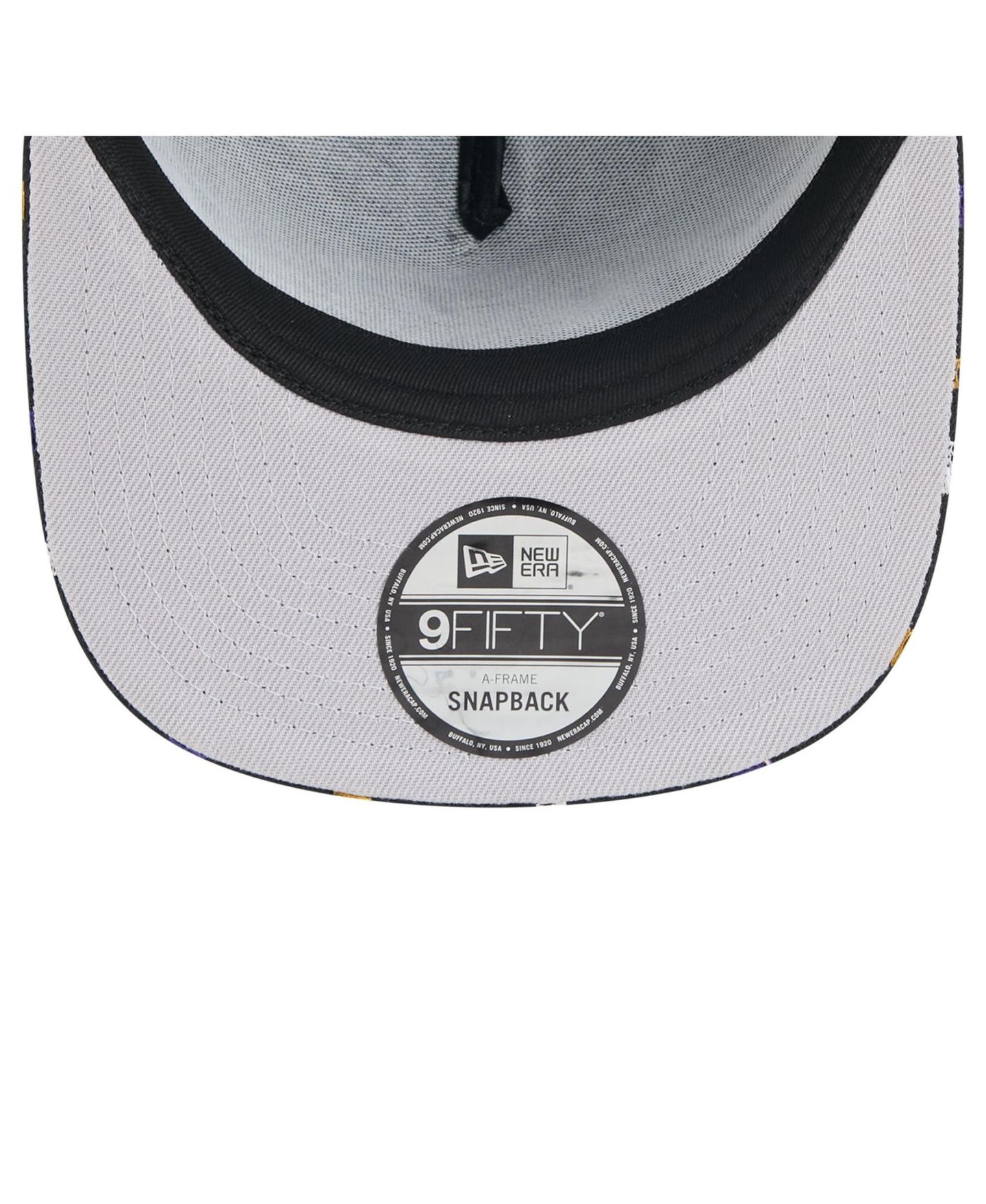 Мужская кепка New Era Black Baltimore Ravens Bolt A-Frame 9FIFTY Snapback Hat — фото 5