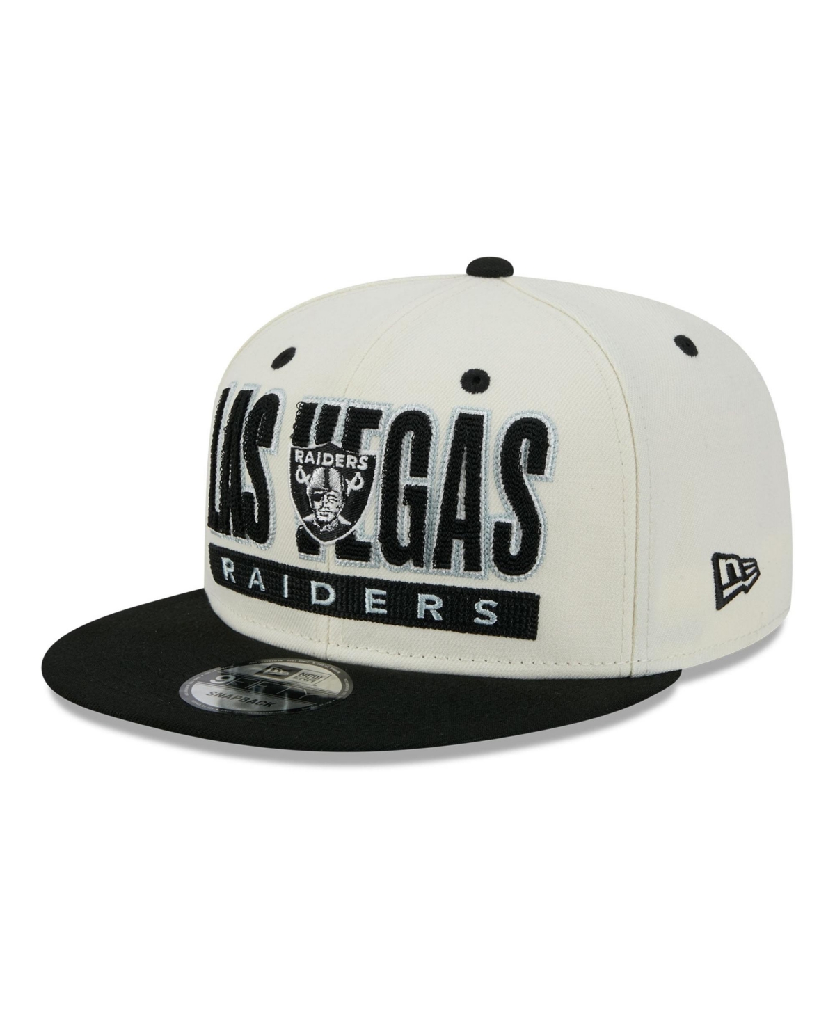 Men's New Era Cream/Black Las Vegas Raiders Classic 9FIFTY Snapback Hat