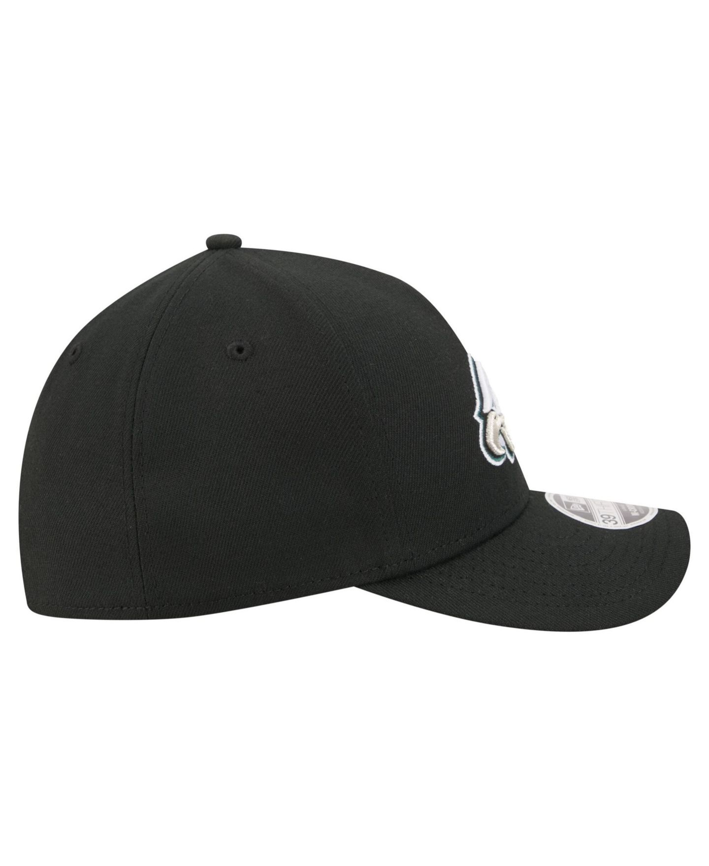 Мужской головной убор New Era Black Philadelphia Eagles 39THIRTY M-Crown A-Frame Stretch Hat — фото 6