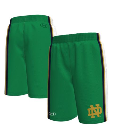 Детские шорты Under Armour Kelly Green Notre Dame Fighting Irish Irish Wear Green ArmourFuse Mesh