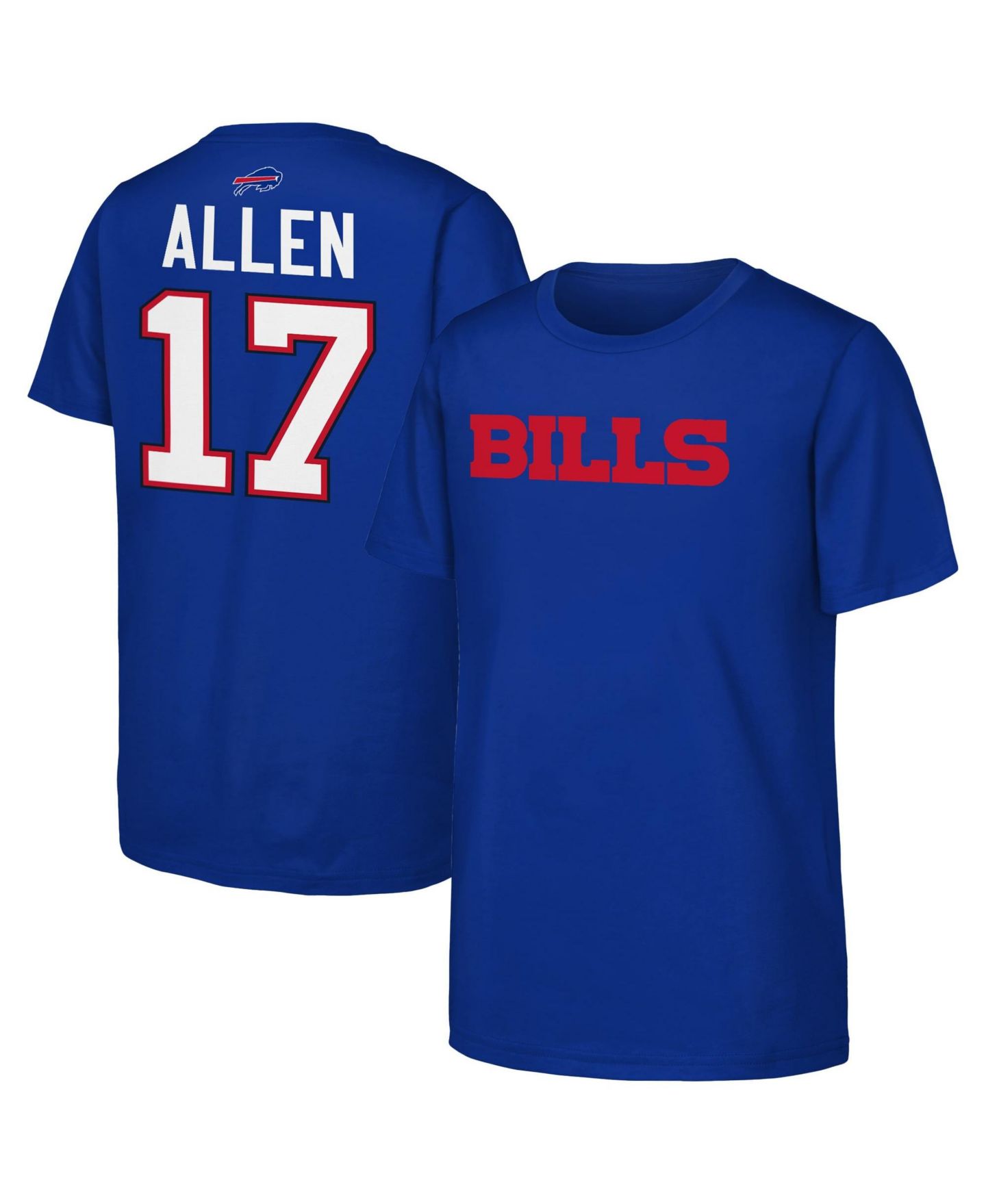 Детская футболка Outerstuff Josh Allen Royal Buffalo Bills Name & Number — фото 1