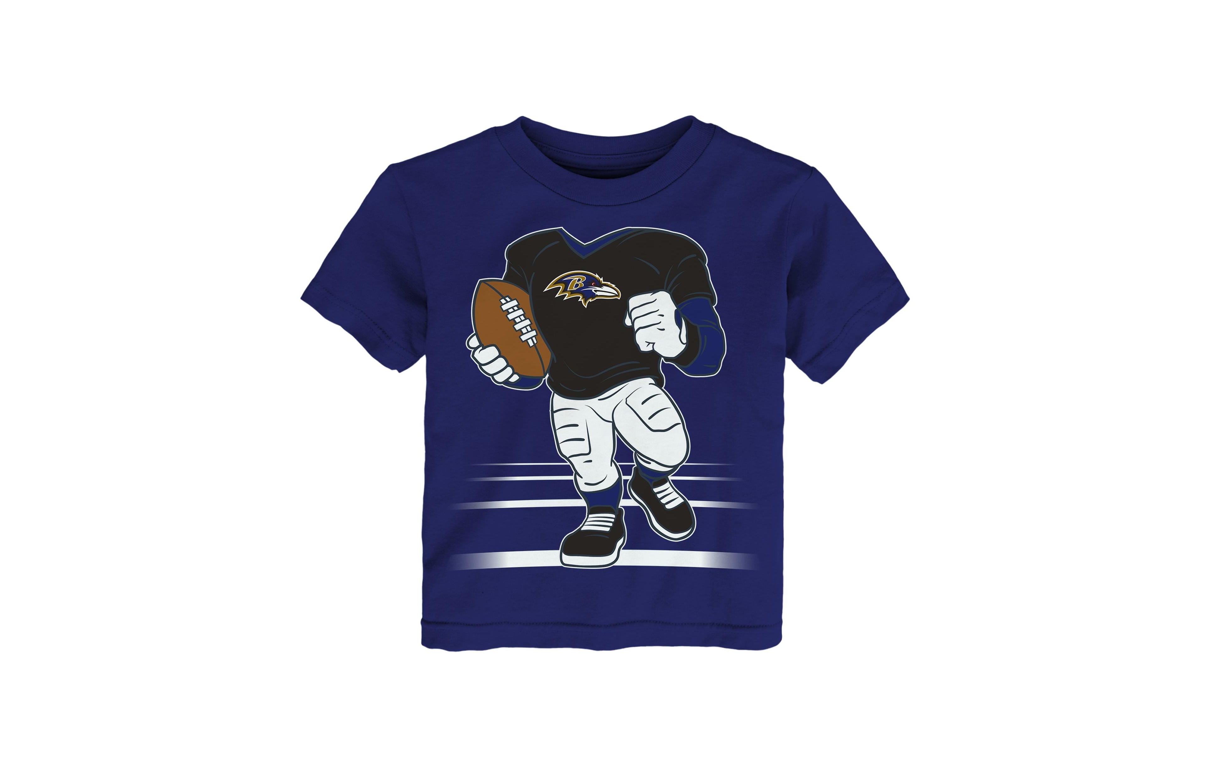 Outerstuff Boys' and Girls' 2T-5T Game Fit Baltimore Ravens Screen Print T-Shirt