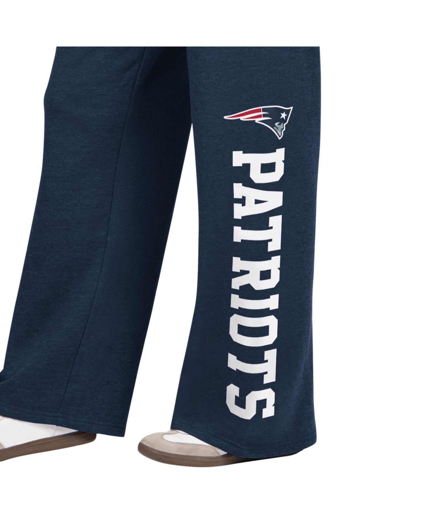 Женские брюки Starter Navy New England Patriots Field Wide Leg Sweatpants — фото 2