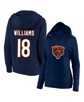 Women's Caleb Williams Navy Chicago Bears Plus Size Player Name & Number Notch Neck Hoodie