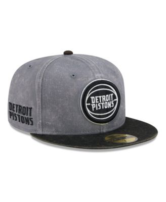 Men's Gray/Black Detroit Pistons Washed 59FIFTY Fitted Hat